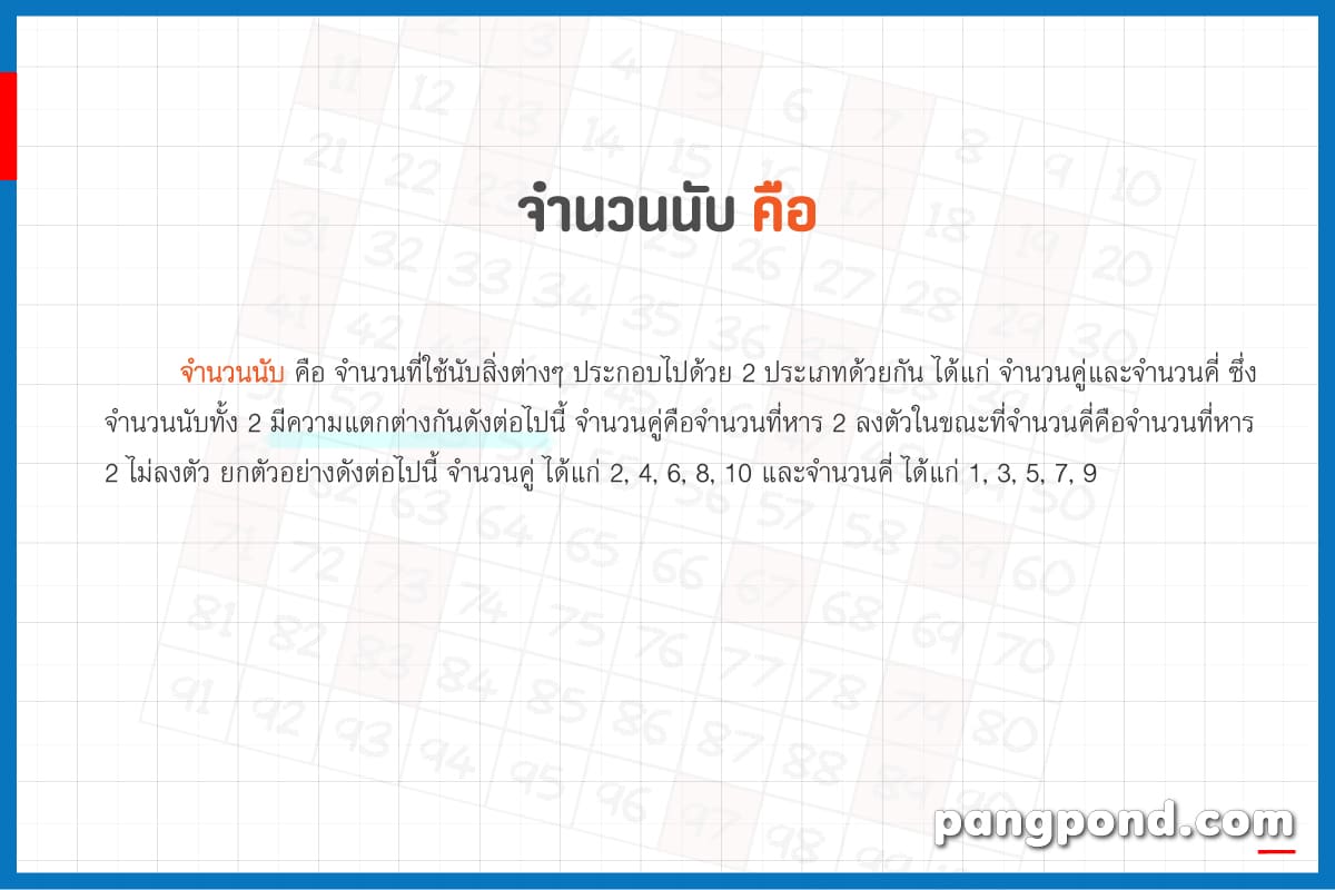 จํานวนเฉพาะ (specific amount) จํานวนเฉพาะเฉพาะเฉพาะอะไรเฉพาะ 6 จำนวนนับคือ