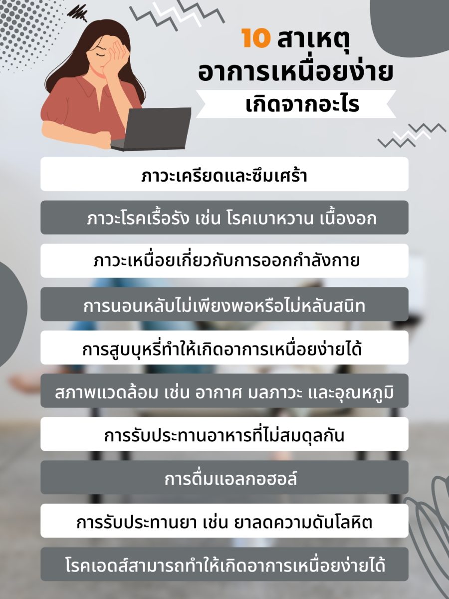 วิธีลดอาการอ่อนเพลียไม่มีแรงจากการทำงานรู้อย่างฮาจบ 20 วิธี? 7 สาเหตุอาการเหนื่อยง่าย