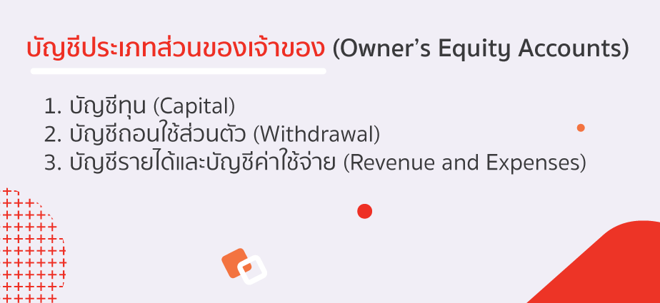 บัญชีทั่วไป (general account) ลักษณะไปอยู่โดยไปไปรายการของแต 5 ส่วนของเจ้าของ