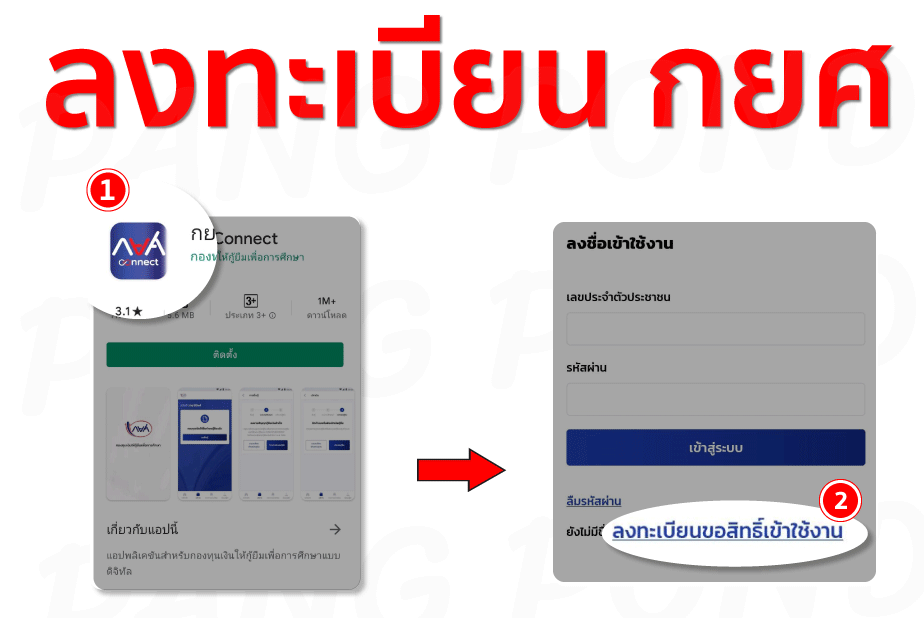 วิธีสมัคร กยศ ลงทะเบียนเข้าระบบกู้เงินผ่านอินเตอร์เน็ต 8 วิธี? 9 การลงทะเบียน กยศ. ผ่านแอปพลิเคชั่น