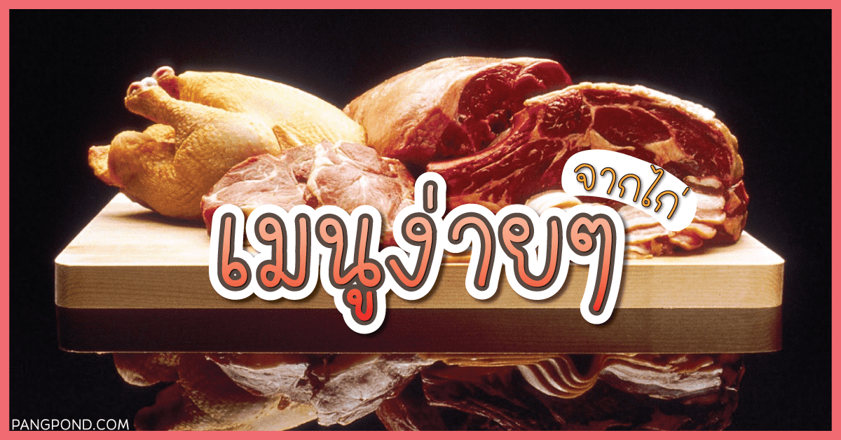 เมนูไก่ (Chicken Menu) เมนูไก่รวมสารพัดสูตรเมนูไก่มาพร้อมกับ 4 เมนู จาก ไก่