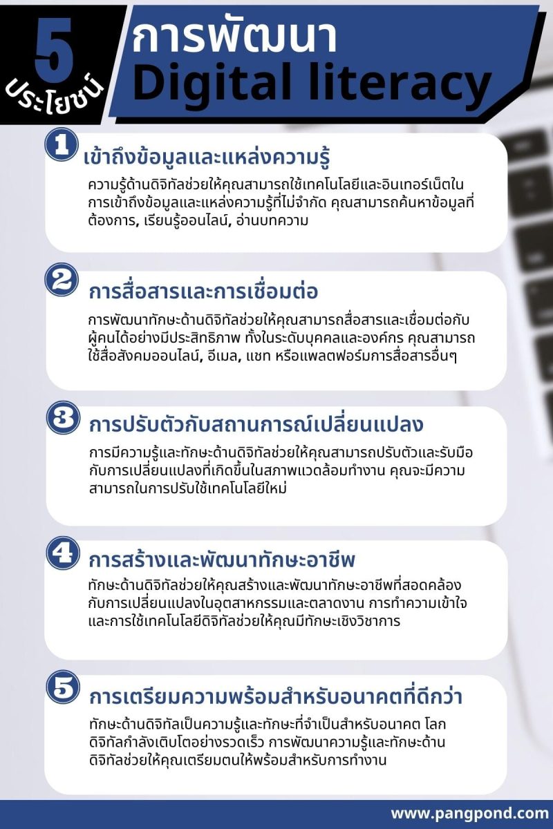 วิธี ใช้เทคโนโลยีพื้นฐานเพื่อเรียนรู้พัฒนาทักษะในธุรกิจ 5 วิธี? 5 5 %E0%B8%81%E0%B8%B2%E0%B8%A3%E0%B8%9E%E0%B8%B1%E0%B8%92%E0%B8%99%E0%B8%B2 Digital literacy
