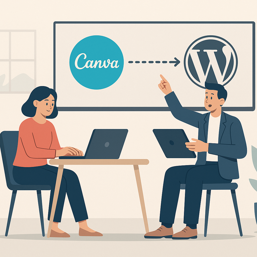 canva (2569) ออกแบบกราฟิก งานทรงพลัง แพลตฟอร์ม ออนไลน์ช่วย? 4 การใช้งาน canva ร่วมกับ wordpress