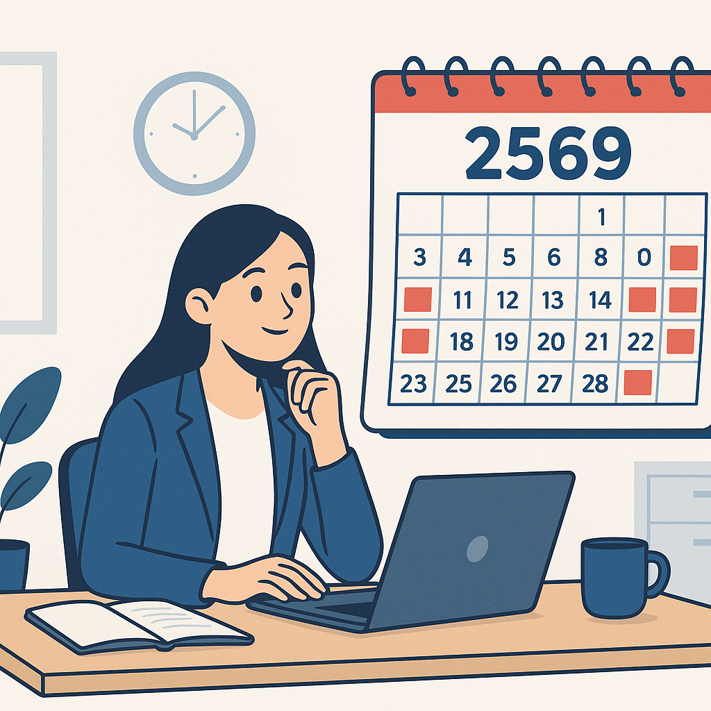 ปฏิทิน 2569 (2569) ปฏิทินวางแผนเวลาอาชีพในเวลามากปฏิทินครบ? 2 ปฏิทิน 2569 วันหยุดราชการ