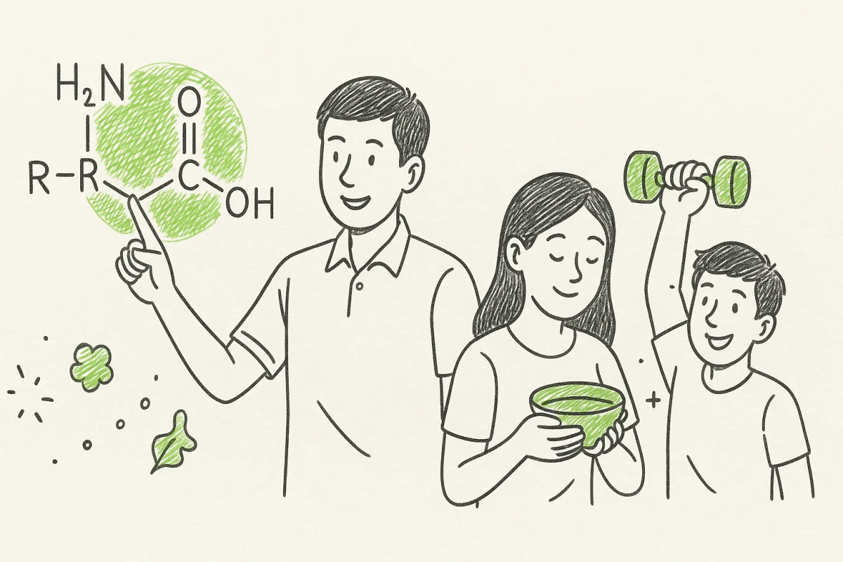 กรดอะมิโน สูตรและประโยชน์ที่สำคัญต่อสุขภาพมนุษย์ ฉบับเข้าใจง