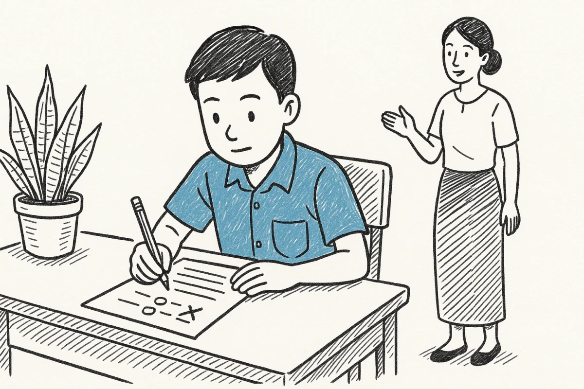 ข้อสอบการงานอาชีพสำหรับนักเรียนชั้นประถมศึกษาปีที่ 6 พร้อมเฉ