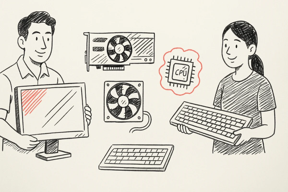 ชิ้นส่วนอุปกรณ์คอมพิวเตอร์ คืออะไร อัปเดตล่าสุด ใช้อย่างไร ฉ