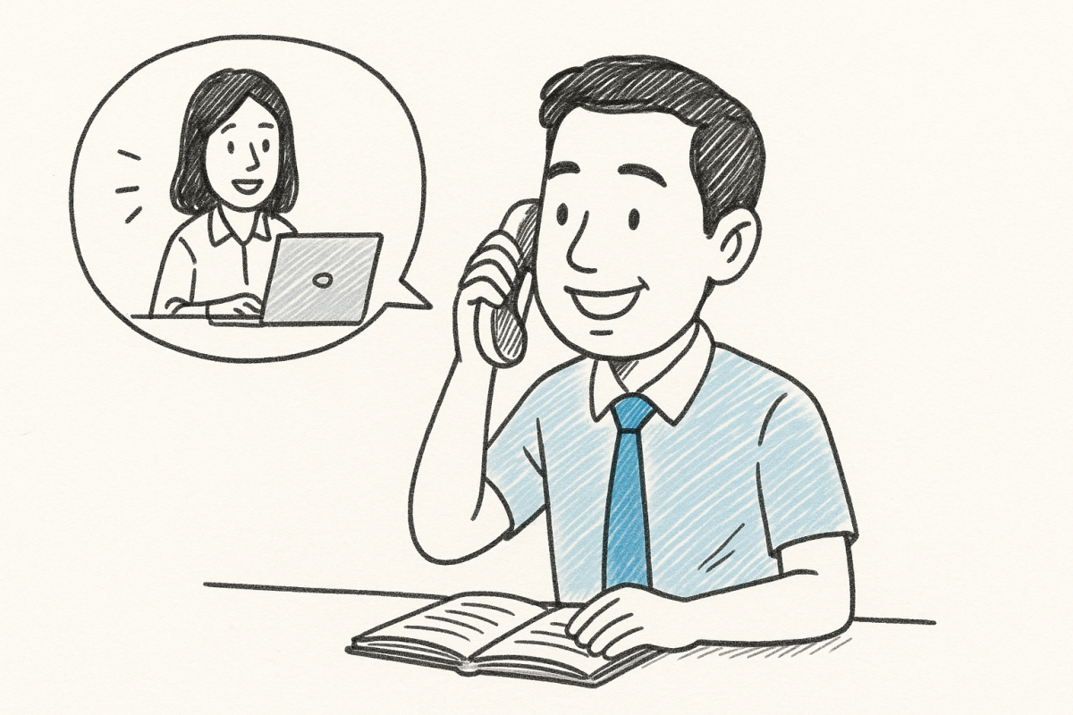 บริษัท โทรมาสัมภาษณ์งาน (The company called for a job interv