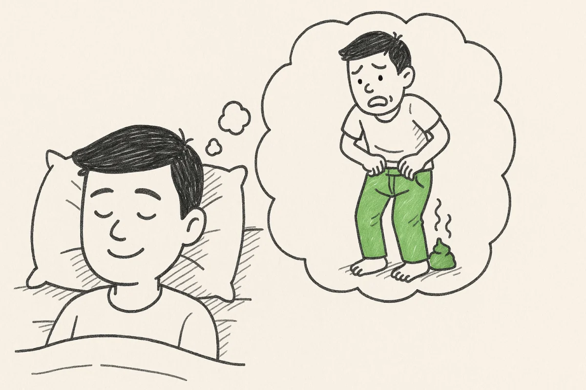 ฝัน อุจจาระ รด กางเกง สบายใจ ความวิตกกังวลอารมณ์สามารถจัดการ