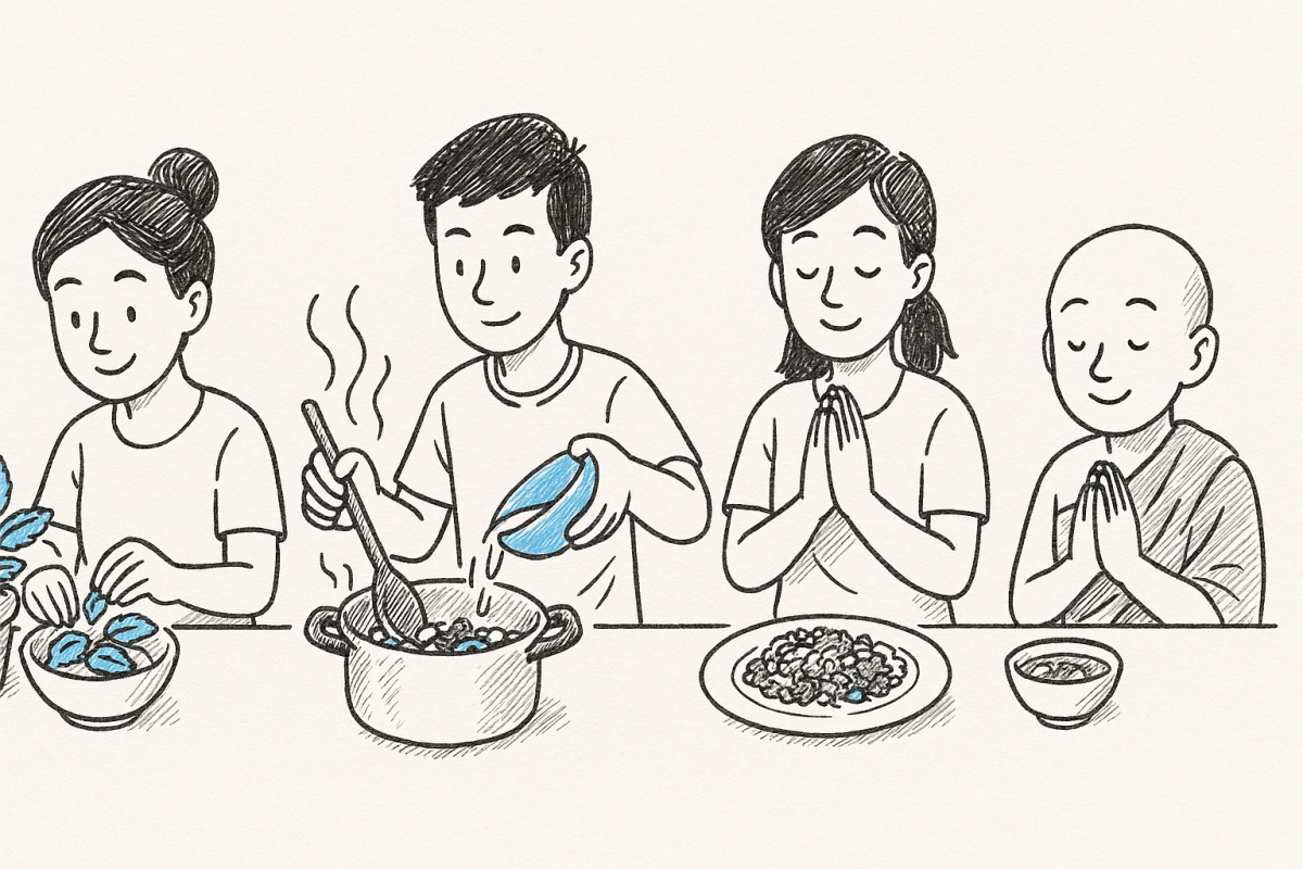 ผัดกระเพราเจ สูตร (Stir-fried vegetarian basil recipe) ผัดกร