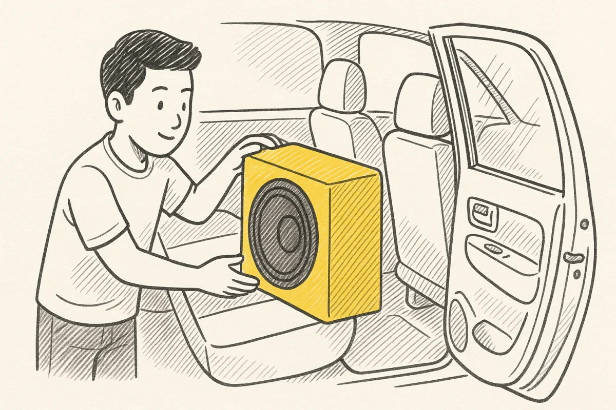 สูตรการติดตั้งตู้ซับหลังเบาะในรถยนต์ 4 ประตู ฉบับเข้าใจง่าย