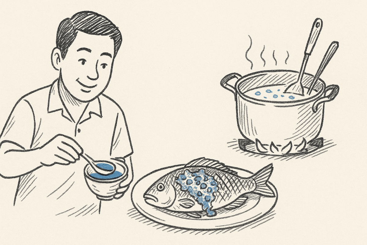 สูตร ปลาราดพริกสด (Recipe for fish with fresh chili sauce) ส