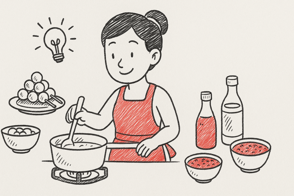 สูตร น้ำจิ้ม น้ำ ยำ ลูกชิ้น (Recipe for dipping sauce, water