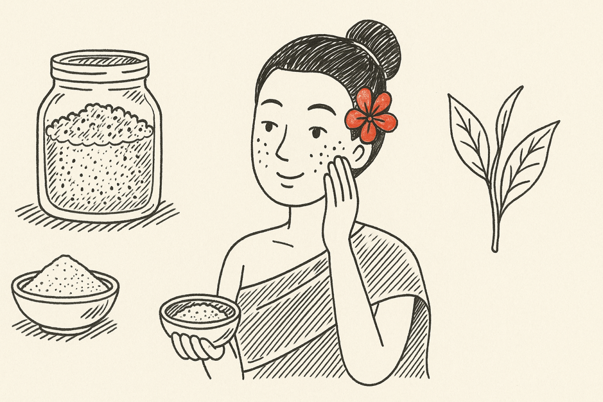 สูตร สครับผิว ชาเขียว (Green tea skin scrub recipe) เคล็ดลับทำสูต