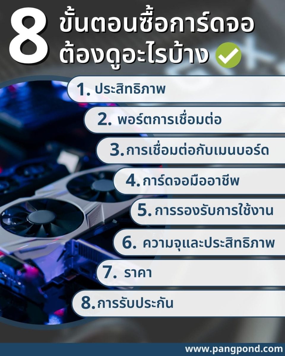 การใช้งาน การ์ดจอ วิธีเลือกซื้อสำหรับเล่นเกมรู้อย่างฮา 8 การใช้? 4 ขั้นตอนซื้อการ์ดจอต้องดูอะไรบ้าง