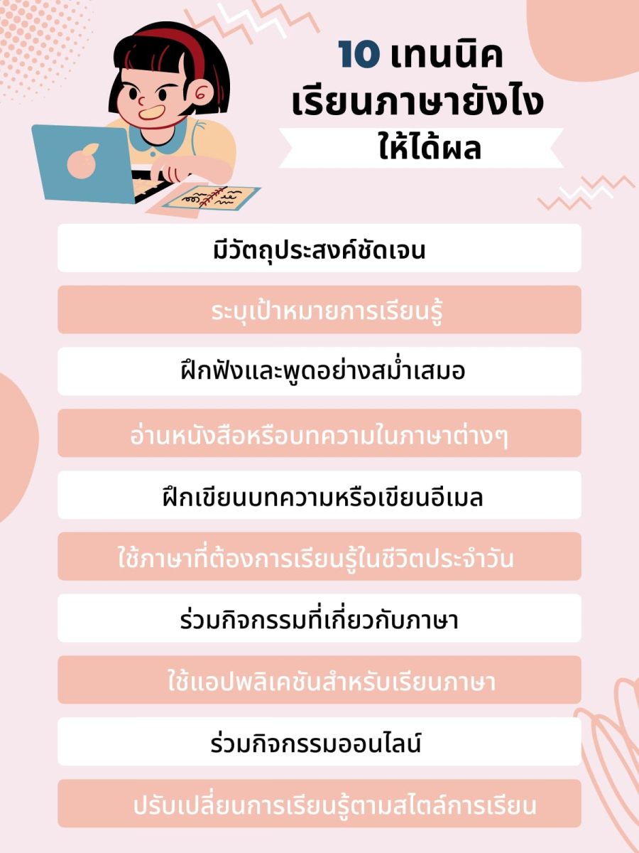 10 เทคนนิค เรียนภาษายังไง