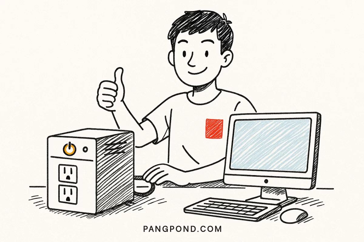 เครื่องสํารองไฟคอมพิวเตอร์ 9 อุปกรณ์จากเหตุการณ์ไฟตกไฟกระชาก