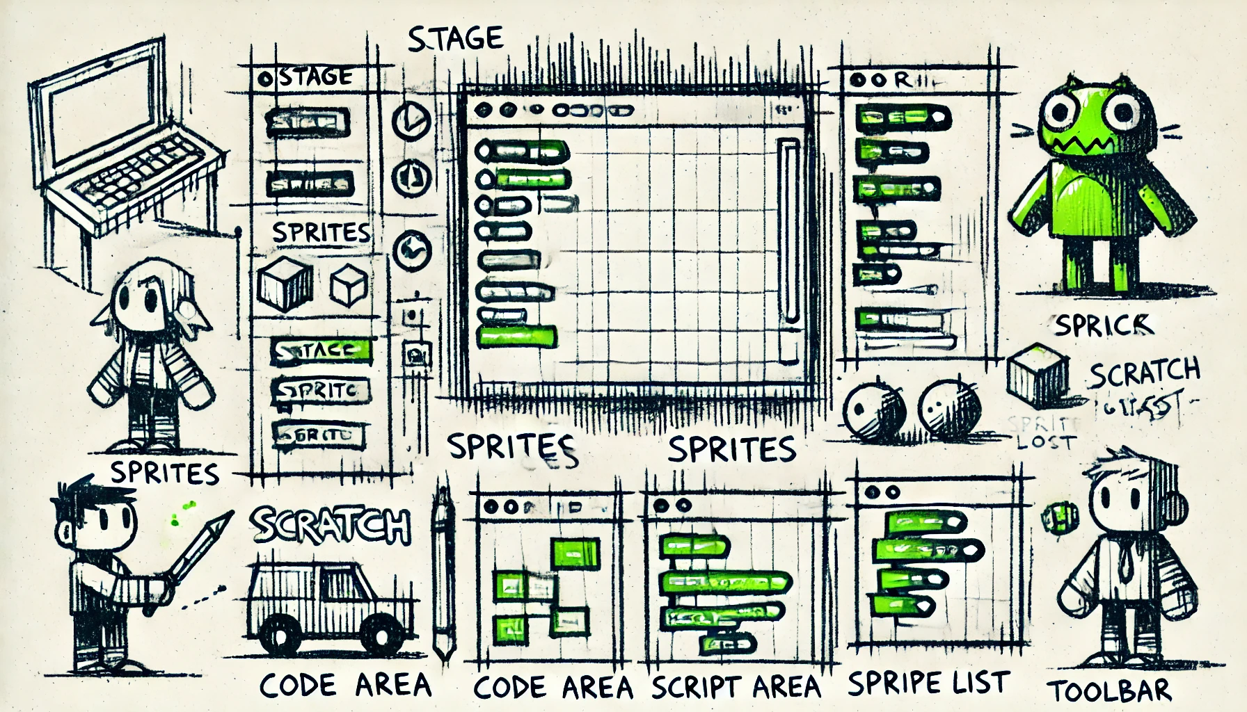 ส่วนประกอบ รูป โปรแกรม scratch