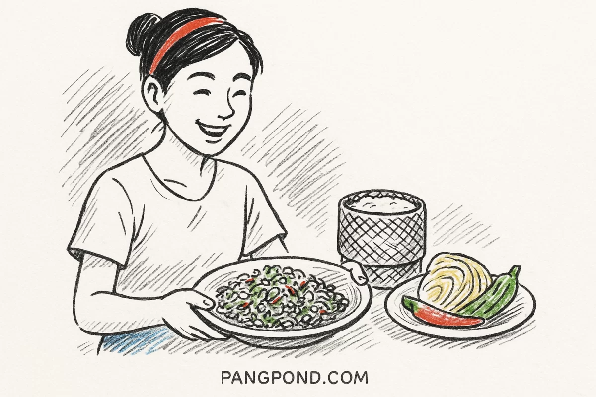 กอยอาหาร 9 หลายคน อาหารอีสานเอกลักษณ์เฉพาะด้วยรสชาติมะนาว?