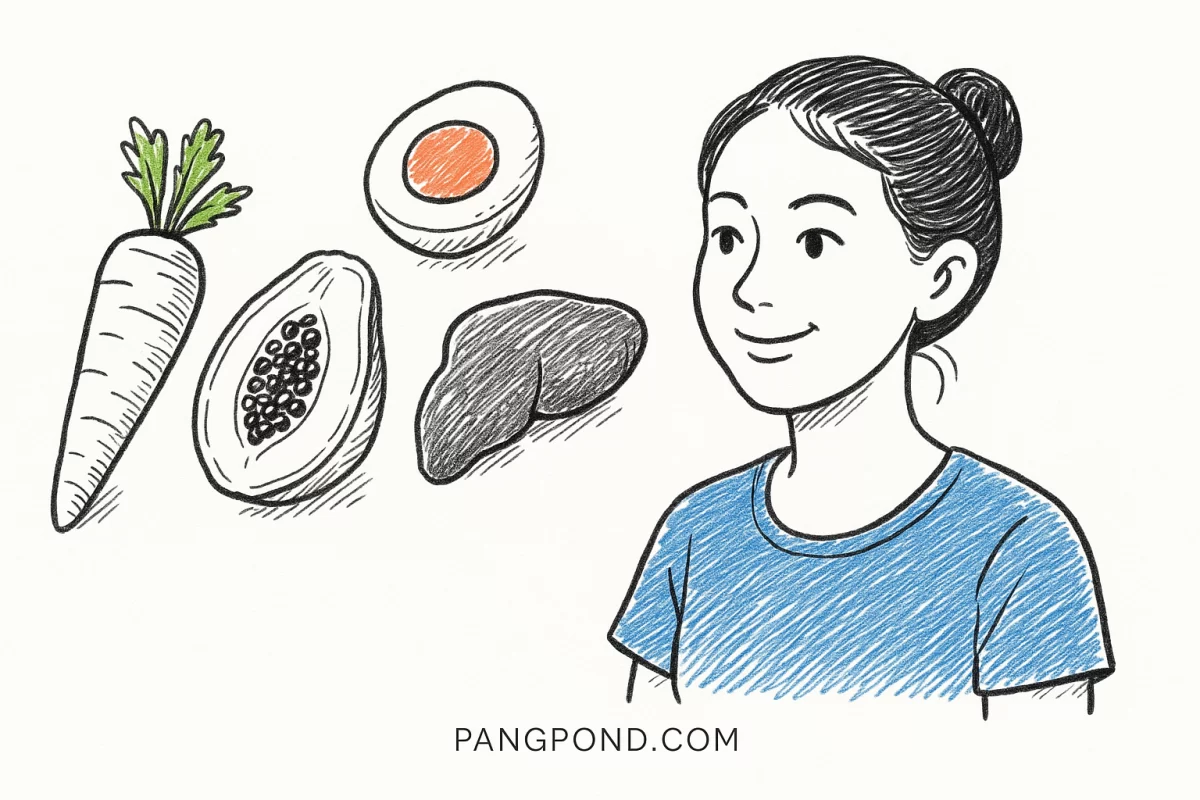 วิตามินเออาหาร 9 ในสารอาหารเพราะมีบทบาทโดยตรงต่อการบำรุงสาย