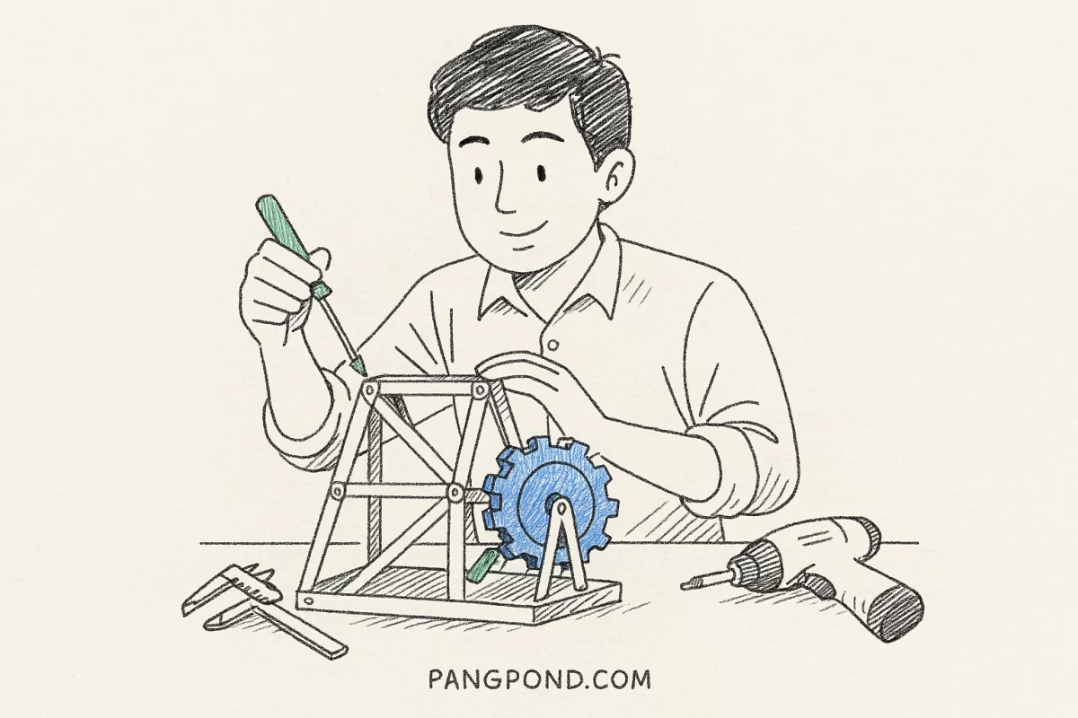 การใช้ความรู้ ทักษะ การเลือกวัสดุ อุปกรณ์ กลไกในการสร้างต้น?