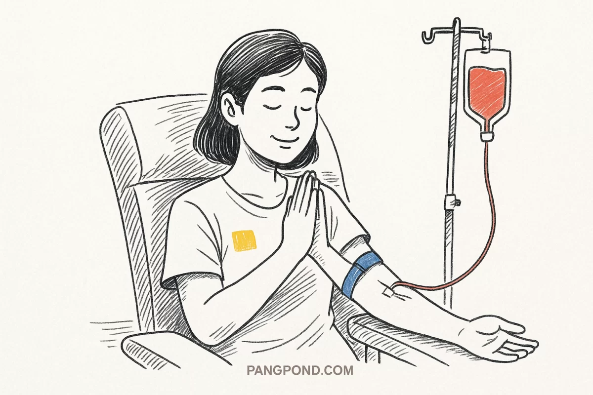 คำอธิษฐาน บริจาคเลือด 9 ในความเมตตาตนเอง กล่าวสงบความดีอย่าง