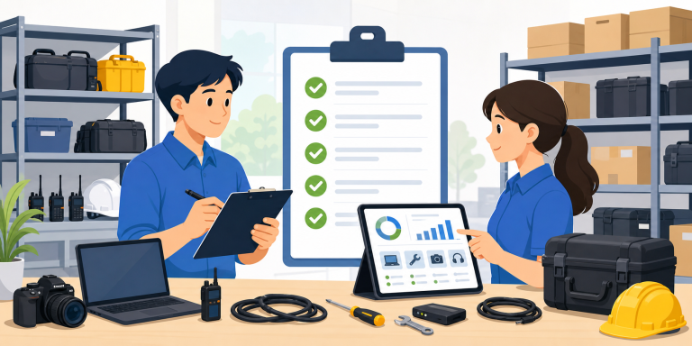 แบบฟอร์ม checklist อุปกรณ์ (2569) ตรวจอุปกรณ์ก่อนส่งมอบครบดี