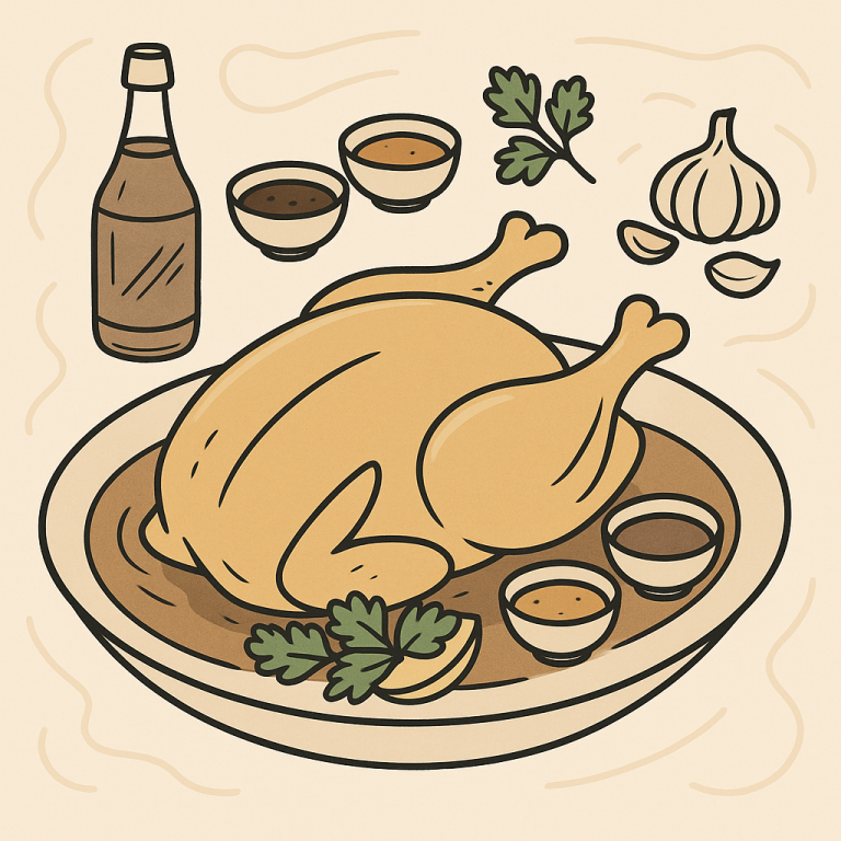 ไก่ต้มน้ำปลา สูตร ดั้งเดิม