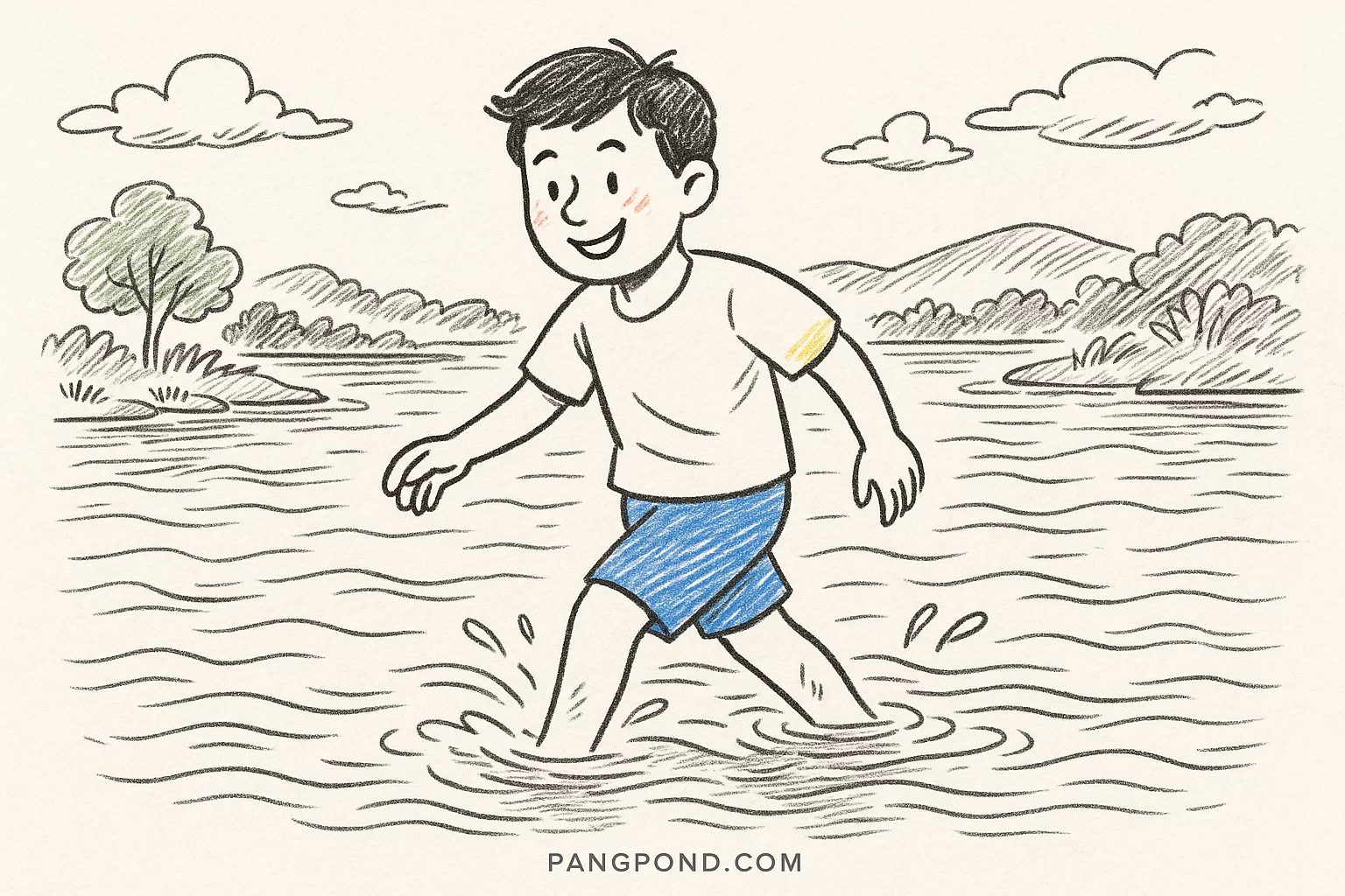 ฝัน ว่า เดินลุยน้ำในแม่น้ำ