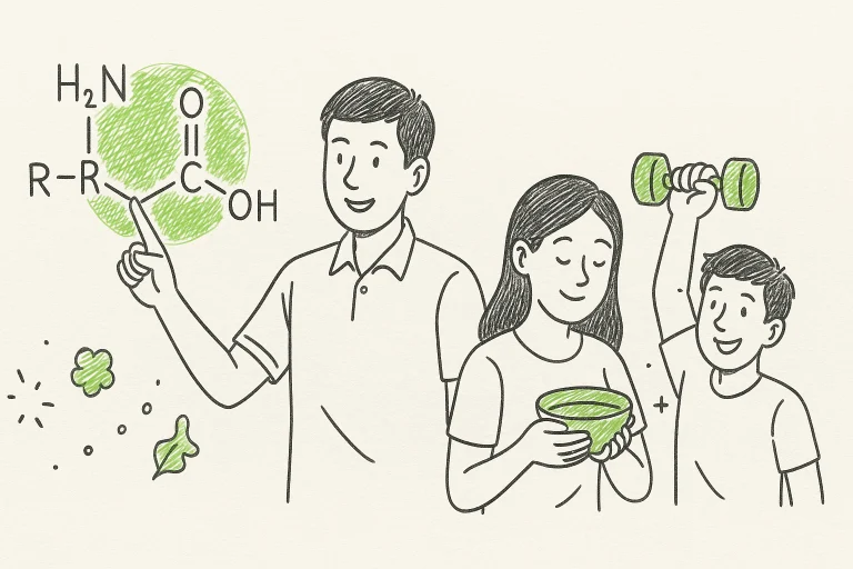 กรดอะมิโน สูตรและประโยชน์ที่สำคัญต่อสุขภาพมนุษย์ ฉบับเข้าใจง