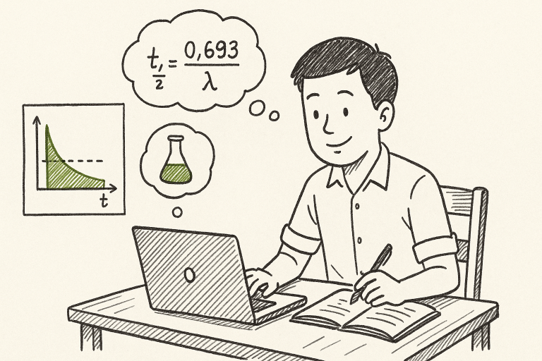 การคำนวณครึ่งชีวิตของสารด้วยสูตรวิธีต่าง ๆ ฉบับเข้าใจง่าย อั