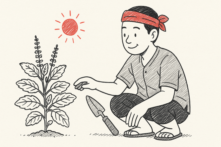 การปลูกกะเพราให้ได้ผลดีและวิธีการดูแลรักษา ฉบับเข้าใจง่าย อั