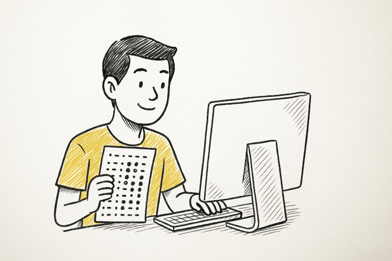 การใช้กระดาษคําตอบในการทำงานกับคอมพิวเตอร์ ฉบับเข้าใจง่าย อั