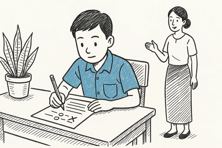 ข้อสอบการงานอาชีพสำหรับนักเรียนชั้นประถมศึกษาปีที่ 6 พร้อมเฉ