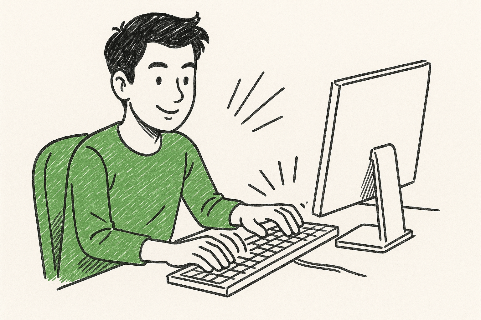 คีย์บอร์ดสำหรับการใช้งานคอมพิวเตอร์ที่มีประสิทธิภาพ ฉบับเข้า