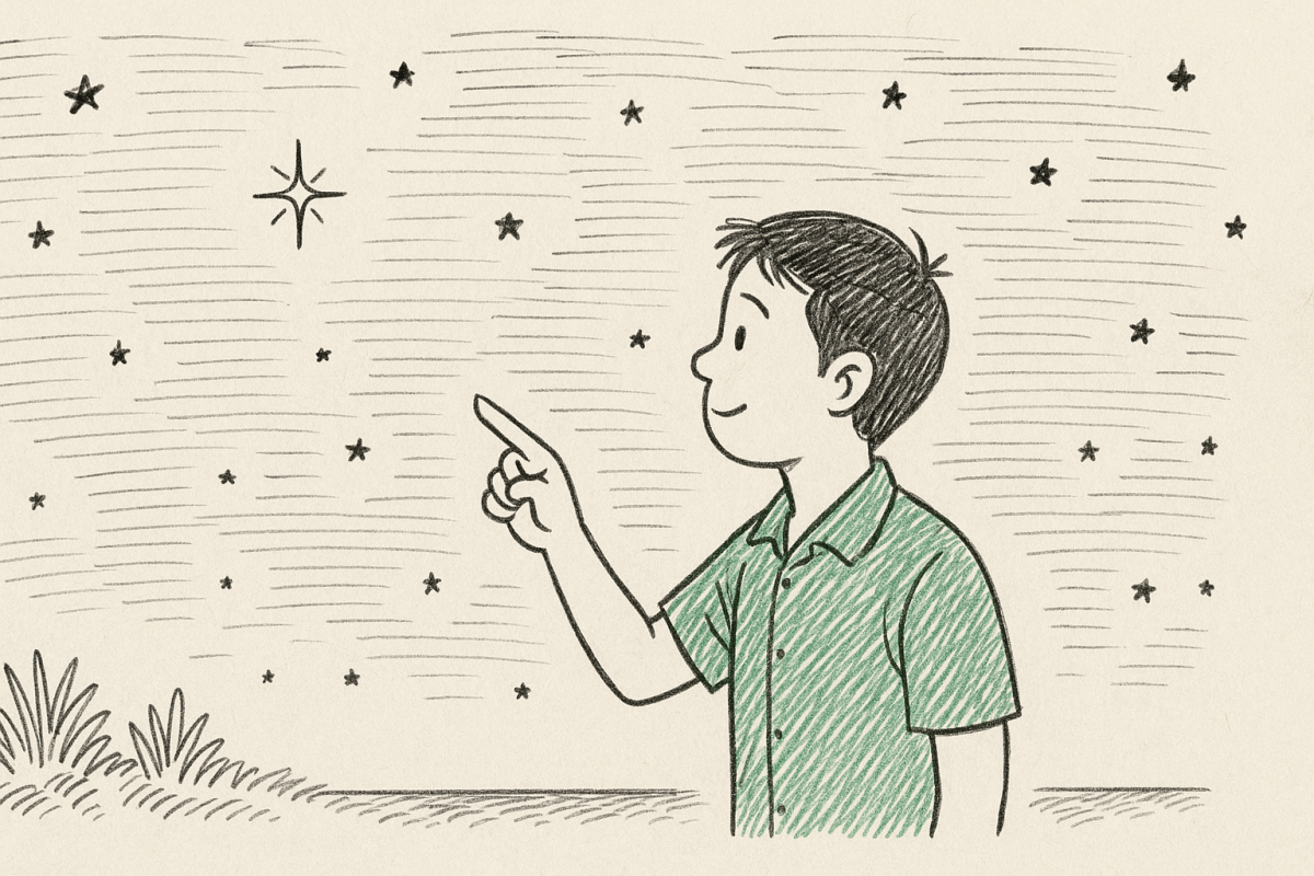 ตำแหน่งที่ท่านจะเห็นดาวเหนือเมื่ออยู่ที่เส้นศูนย์สูตร ฉบับเข