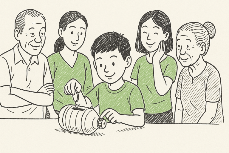 ประโยชน์ที่น่าสนใจของการทำกระปุกออมสินจากขวดน้ำพลาสติก ฉบับเ