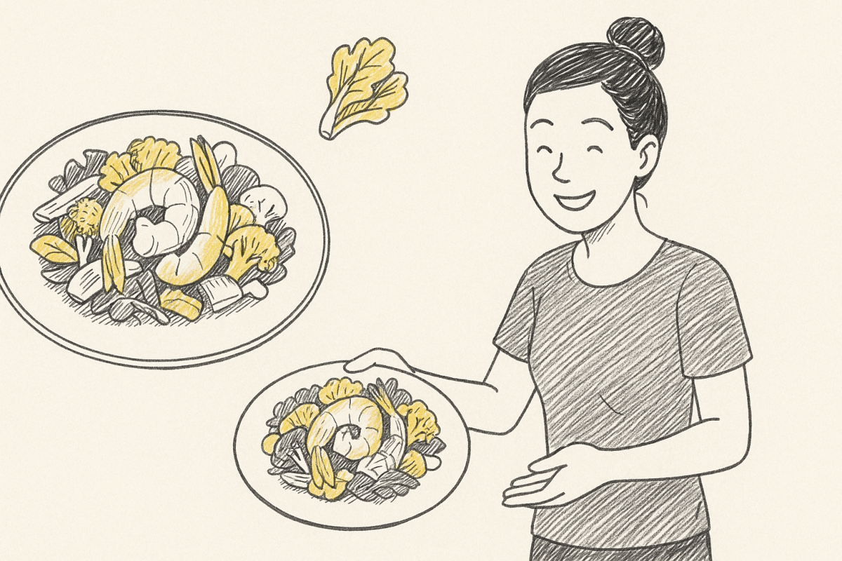 ผัดผักรวมมิตรกุ้ง อาหารเพื่อสุขภาพและประโยชน์ที่ควรรู้ ฉบับเ