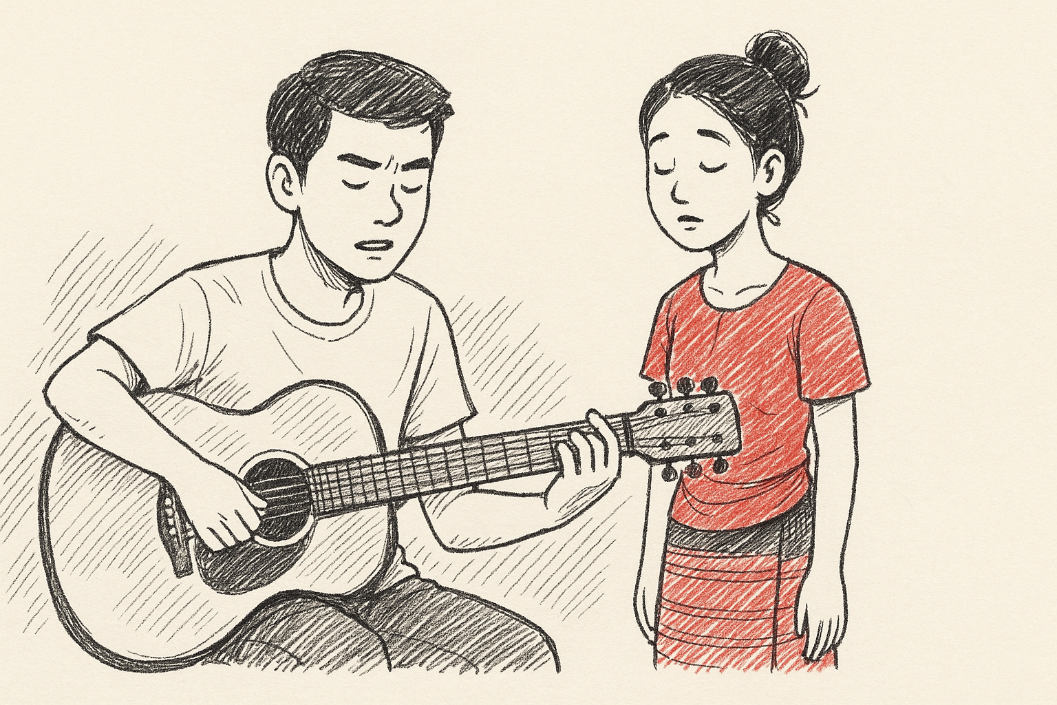 ภาพฝัน คอร์ดเพลง หนีห่าง ของศิลปิน ecoz qdpfdo ฉบับเข้าใจง่