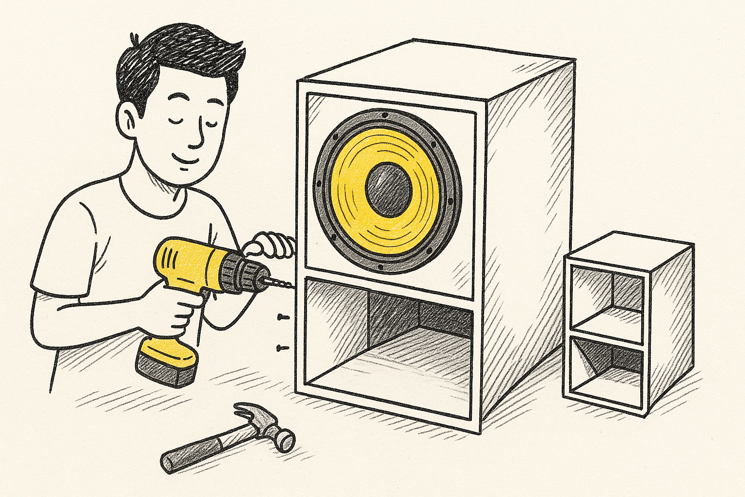 วิธีการสร้างตู้ซับเบสสูตรตู้เจบินขนาด 12 นิ้ว ฉบับเข้าใจง่าย