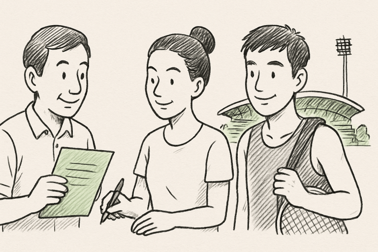 สมัครสมาชิกเพื่อเข้าใช้สนามกีฬาที่ไทย ญี่ปุ่น ดินแดง ฉบับเข้