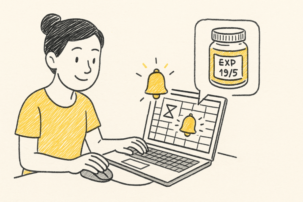 สูตร Excel สำหรับการแจ้งเตือนเกี่ยวกับวันหมดอายุสินค้า ฉบับเ