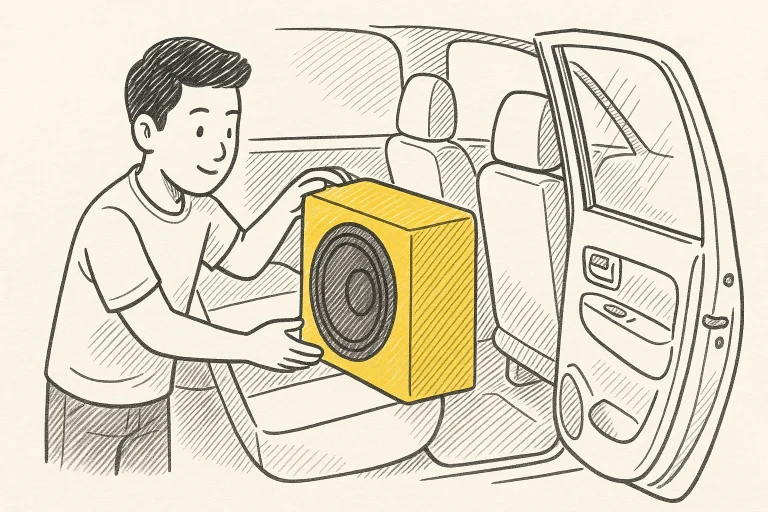 สูตรการติดตั้งตู้ซับหลังเบาะในรถยนต์ 4 ประตู ฉบับเข้าใจง่าย