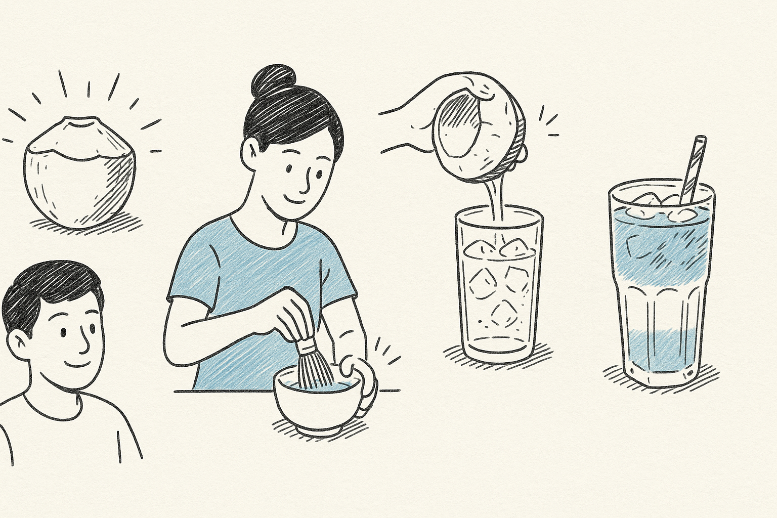 สูตรการทำมัทฉะน้ํามะพร้าวแบบง่ายและอร่อย ฉบับเข้าใจง่าย อัปเ