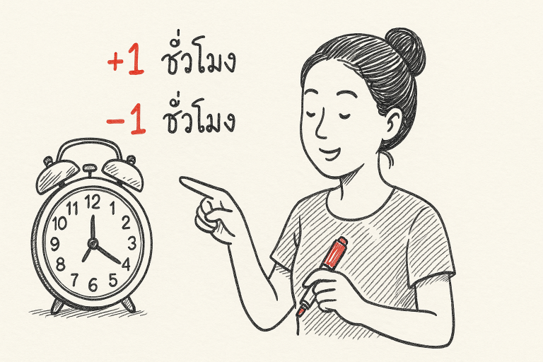 สูตรการบวกและลบเวลาอย่างง่ายเพื่อการคำนวณที่ถูกต้อง ฉบับเข้า