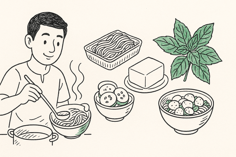 สูตรทำก๋วยเตี๋ยวแบบมังสวิรัติอร่อยและสุขภาพดี ฉบับเข้าใจง่าย