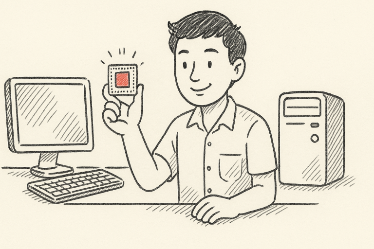 อุปกรณ์คอมพิวเตอร์ที่ทำหน้าที่เป็นหน่วยประมวลผลกลาง ฉบับเข้า