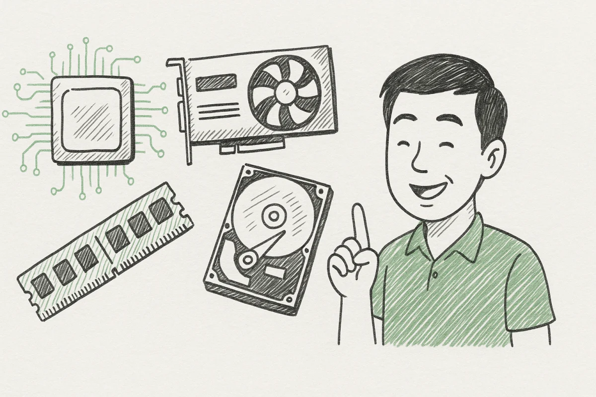 อุปกรณ์ฮาร์ดแวร์ในคอมพิวเตอร์และความสำคัญของมัน ฉบับเข้าใจง่