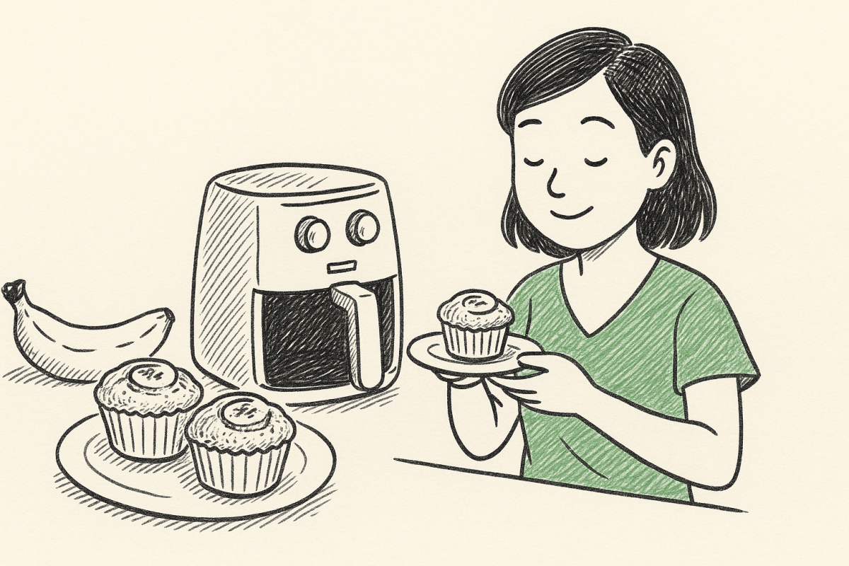 เค้กกล้วยหอม อร่อยง่าย ทำได้ด้วยหม้อทอดไร้น้ำมัน ฉบับเข้าใจง