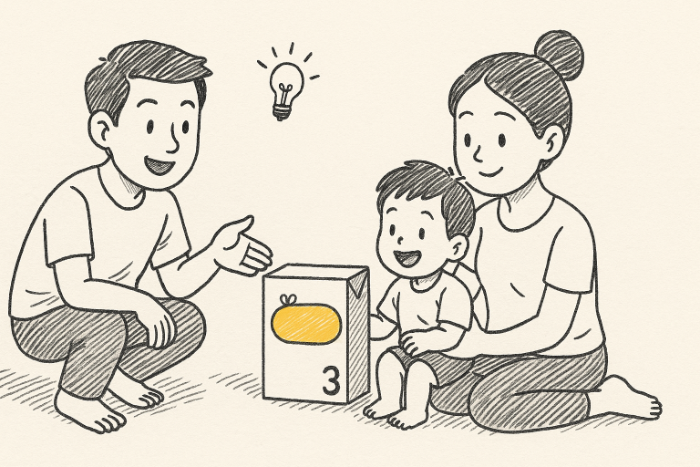 เอนฟาโกร สูตร 3 ที่มีบรรจุภัณฑ์แบบกล่องสำหรับเด็ก ฉบับเข้าใจ